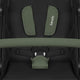 Carucior sport, Lionelo, Azura, Cu 3 roti, Cu baldachin XXL impermeabil, Pliere compacta, Pana la 22 kg, 6-48 luni, Conform cu standardele europene de securitate EN1888-1 si EN1888-2, Verde