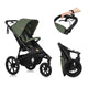 Carucior sport, Lionelo, Azura, Cu 3 roti, Cu baldachin XXL impermeabil, Pliere compacta, Pana la 22 kg, 6-48 luni, Conform cu standardele europene de securitate EN1888-1 si EN1888-2, Verde