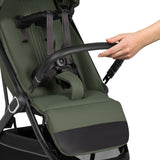 Carucior sport, Lionelo, Bess, Sustine 22 kg, 6 luni+, Capotina impermeabila si protectie SPF 50+, Include suport sticla, Pliere cu o singura mana, Maner pentru transport, Verde