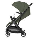 Carucior sport, Lionelo, Bess, Sustine 22 kg, 6 luni+, Capotina impermeabila si protectie SPF 50+, Include suport sticla, Pliere cu o singura mana, Maner pentru transport, Verde