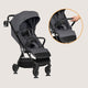 Carucior sport, Lionelo, Bess, Sustine 22 kg, 6 luni+, Capotina impermeabila si protectie SPF 50+, Include suport sticla, Pliere cu o singura mana, Maner pentru transport, Gri