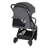 Carucior sport, Lionelo, Bess, Sustine 22 kg, 6 luni+, Capotina impermeabila si protectie SPF 50+, Include suport sticla, Pliere cu o singura mana, Maner pentru transport, Gri