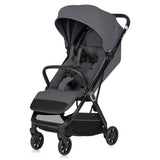 Carucior sport, Lionelo, Bess, Sustine 22 kg, 6 luni+, Capotina impermeabila si protectie SPF 50+, Include suport sticla, Pliere cu o singura mana, Maner pentru transport, Gri