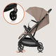 Carucior sport, Lionelo, Bess, Sustine 22 kg, 6 luni+, Capotina impermeabila si protectie SPF 50+, Include suport sticla, Pliere cu o singura mana, Maner pentru transport, Bej