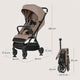 Carucior sport, Lionelo, Bess, Greutate redusa - 7.5 kg, Sustine 22 kg, 6 luni+, Capotina impermeabila, Protectie SPF 50+, Include suport sticla, Pliere cu o singura mana, Compact, Maner pentru transport, Conform cu EN1888-1 si EN1888-2, Bej