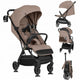 Carucior sport, Lionelo, Bess, Sustine 22 kg, 6 luni+, Capotina impermeabila si protectie SPF 50+, Include suport sticla, Pliere cu o singura mana, Maner pentru transport, Bej