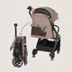Carucior sport, Lionelo, Bess, Sustine 22 kg, 6 luni+, Capotina impermeabila si protectie SPF 50+, Include suport sticla, Pliere cu o singura mana, Maner pentru transport, Bej
