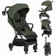 Carucior sport, Lionelo, Bess, Greutate redusa - 7.5 kg, Sustine 22 kg, 6 luni+, Capotina impermeabila, Protectie SPF 50+, Include suport sticla, Pliere cu o singura mana, Compact, Maner pentru transport, Conform cu EN1888-1 si EN1888-2, Verde