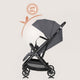 Carucior sport, Lionelo, Bess, Greutate redusa - 7.5 kg, Sustine 22 kg, 6 luni+, Capotina impermeabila, Protectie SPF 50+, Include suport sticla, Pliere cu o singura mana, Compact, Maner pentru transport, Conform cu EN1888-1 si EN1888-2, Gri