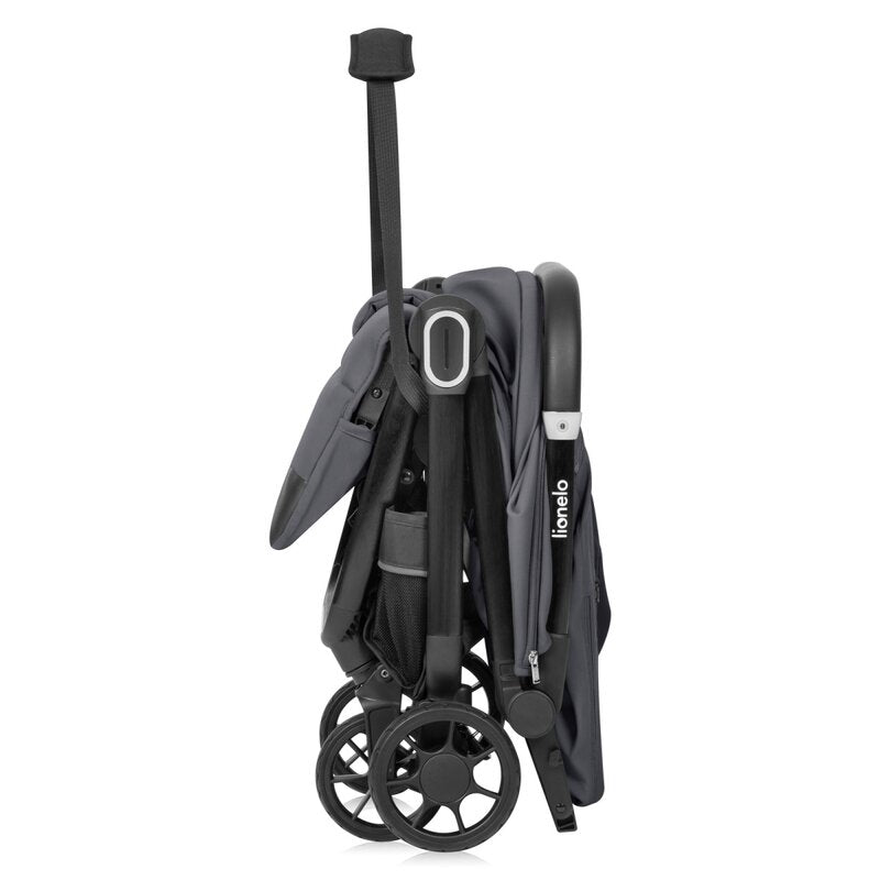 Carucior sport, Lionelo, Bess, Greutate redusa - 7.5 kg, Sustine 22 kg, 6 luni+, Capotina impermeabila, Protectie SPF 50+, Include suport sticla, Pliere cu o singura mana, Compact, Maner pentru transport, Conform cu EN1888-1 si EN1888-2, Gri - gogobaby.ro
