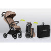 Carucior sport, Lionelo, Cloe, Cu accesorii, Cadru din aluminiu, Pana la 22 kg, Usor, Pliere compacta pentru avion, cu o singura mana, Ideal pentru toate tipurile de suprafete, 6 luni+, Bej