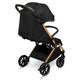 Carucior sport, Lionelo, Cloe, Cu accesorii, Cadru din aluminiu, Pana la 22 kg, Usor, Pliere compacta pentru avion, cu o singura mana, Ideal pentru toate tipurile de suprafete, 6 luni+, Black Onyx