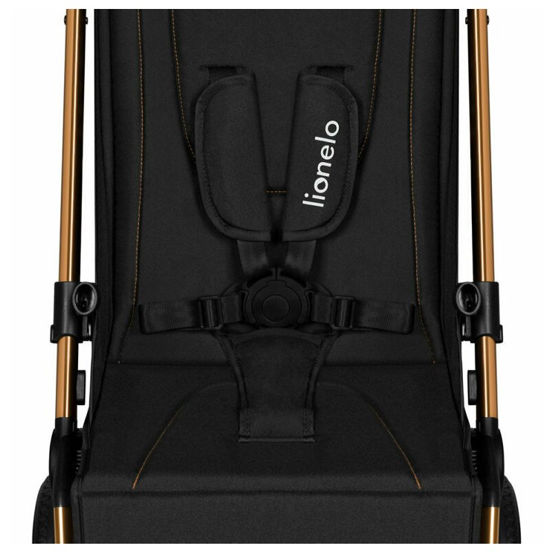 Carucior sport, Lionelo, Cloe, Cu accesorii, Cadru din aluminiu, Pana la 22 kg, Usor, Pliere compacta pentru avion, cu o singura mana, Ideal pentru toate tipurile de suprafete, 6 luni+, Black Onyx