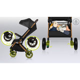 Carucior sport, Lionelo, Cloe, Cu accesorii, Cadru din aluminiu, Pana la 22 kg, Usor, Pliere compacta pentru avion, cu o singura mana, Ideal pentru toate tipurile de suprafete, 6 luni+, Maro