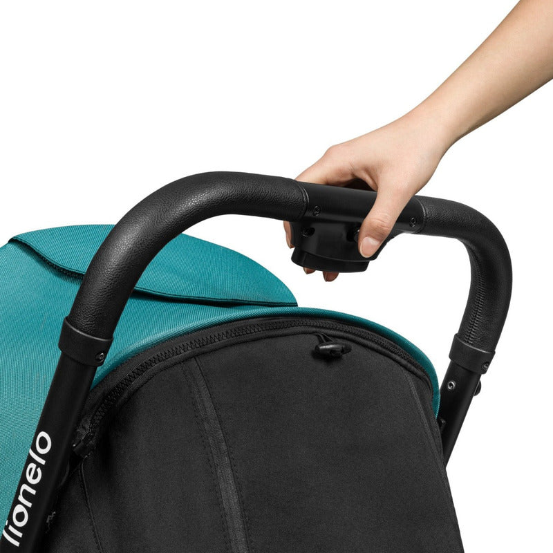 Carucior sport, Lionelo, Cloe, Cu accesorii, Cadru din aluminiu, Pana la 22 kg, Usor, Pliere compacta pentru avion, cu o singura mana, Ideal pentru toate tipurile de suprafete, 6 luni+, Verde Smarald - gogobaby.ro