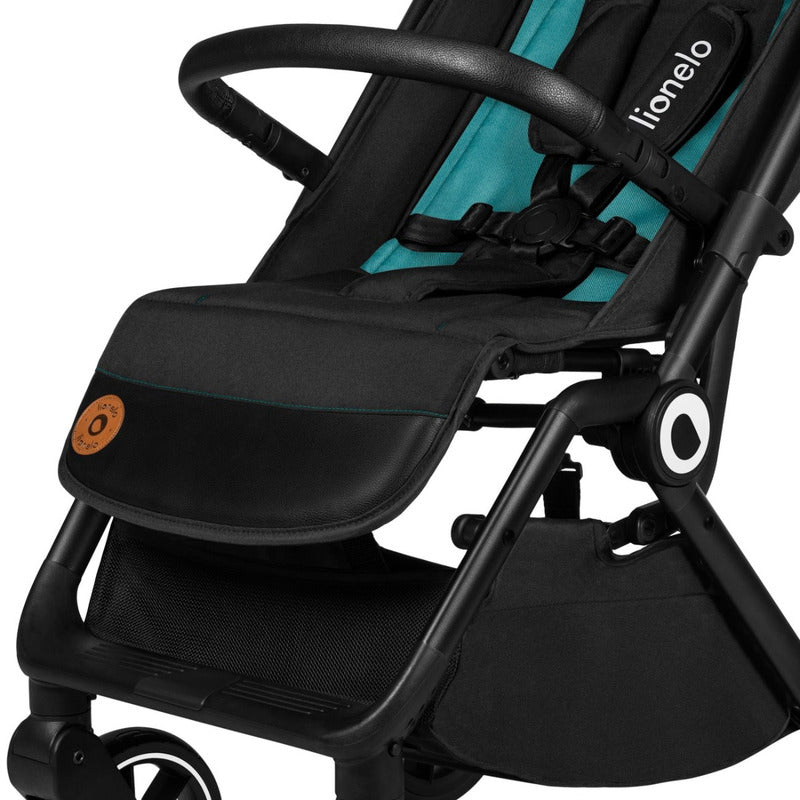 Carucior sport, Lionelo, Cloe, Cu accesorii, Cadru din aluminiu, Pana la 22 kg, Usor, Pliere compacta pentru avion, cu o singura mana, Ideal pentru toate tipurile de suprafete, 6 luni+, Verde Smarald - gogobaby.ro
