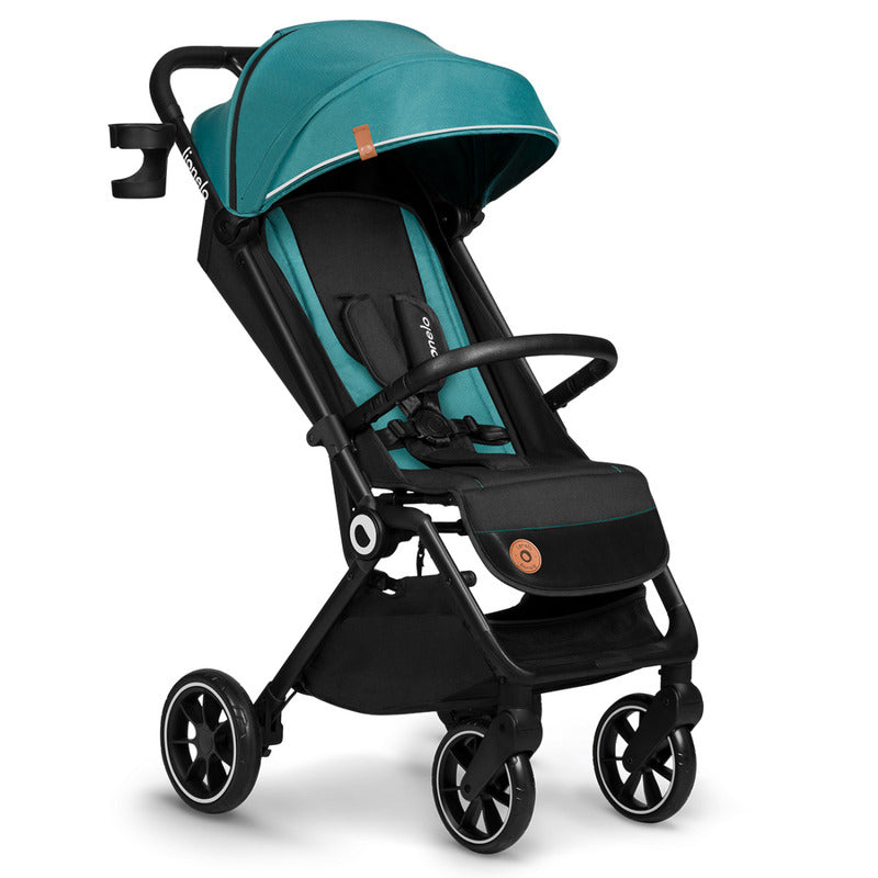 Carucior sport, Lionelo, Cloe, Cu accesorii, Cadru din aluminiu, Pana la 22 kg, Usor, Pliere compacta pentru avion, cu o singura mana, Ideal pentru toate tipurile de suprafete, 6 luni+, Verde Smarald - gogobaby.ro