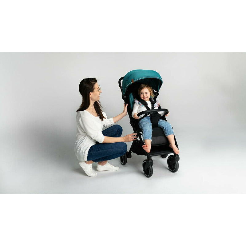 Carucior sport, Lionelo, Cloe, Cu accesorii, Cadru din aluminiu, Pana la 22 kg, Usor, Pliere compacta pentru avion, cu o singura mana, Ideal pentru toate tipurile de suprafete, 6 luni+, Verde Smarald - gogobaby.ro