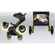 Carucior sport, Lionelo, Cloe, Cu accesorii, Cadru din aluminiu, Pana la 22 kg, Usor, Pliere compacta pentru avion, cu o singura mana, Ideal pentru toate tipurile de suprafete, 6 luni+, Verde Smarald