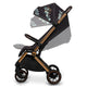 Carucior sport, Lionelo, Cloe, Golden Moments, Editie limitata, Cu accesorii, Cadru din aluminiu, Pana la 22 kg, Usor, Pliere compacta pentru avion, cu o singura mana, Ideal pentru toate tipurile de suprafete, 6 luni+, Negru