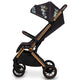 Carucior sport, Lionelo, Cloe, Golden Moments, Editie limitata, Cu accesorii, Cadru din aluminiu, Pana la 22 kg, Usor, Pliere compacta pentru avion, cu o singura mana, Ideal pentru toate tipurile de suprafete, 6 luni+, Negru