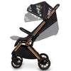 Carucior sport, Lionelo, Cloe, Golden Moments, Editie limitata, Cu accesorii, Cadru din aluminiu, Pana la 22 kg, Usor, Pliere compacta pentru avion, cu o singura mana, Ideal pentru toate tipurile de suprafete, 6 luni+, Negru