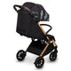 Carucior sport, Lionelo, Cloe, Golden Moments, Editie limitata, Cu accesorii, Cadru din aluminiu, Pana la 22 kg, Usor, Pliere compacta pentru avion, cu o singura mana, Ideal pentru toate tipurile de suprafete, 6 luni+, Negru