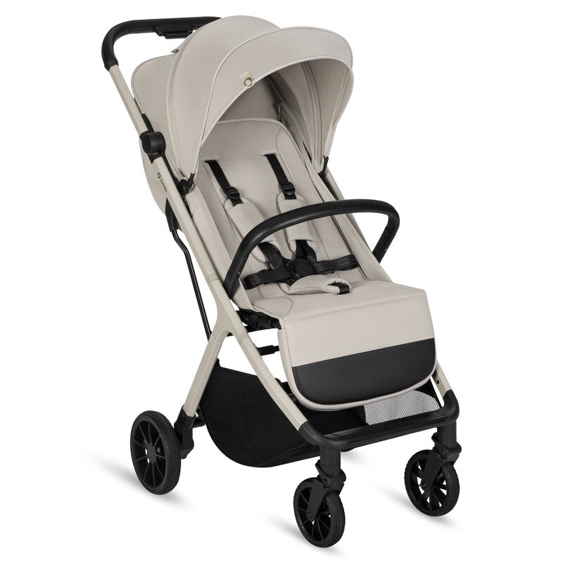 Carucior sport, Lionelo, Cloe Plus, Cu accesorii, Cadru din aluminiu, Pana la 22 kg, Usor, Pliere compacta pentru avion, cu o singura mana, Ideal pentru toate tipurile de suprafete, 6 luni+, Bej