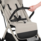 Carucior sport, Lionelo, Cloe Plus, Cu accesorii, Cadru din aluminiu, Pana la 22 kg, Usor, Pliere compacta pentru avion, cu o singura mana, Ideal pentru toate tipurile de suprafete, 6 luni+, Bej