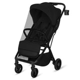 Carucior sport, Lionelo, Cloe Plus, Cu accesorii, Cadru din aluminiu, Pana la 22 kg, Usor, Pliere compacta pentru avion, cu o singura mana, Ideal pentru toate tipurile de suprafete, 6 luni+, Negru