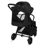 Carucior sport, Lionelo, Cloe Plus, Cu accesorii, Cadru din aluminiu, Pana la 22 kg, Usor, Pliere compacta pentru avion, cu o singura mana, Ideal pentru toate tipurile de suprafete, 6 luni+, Negru