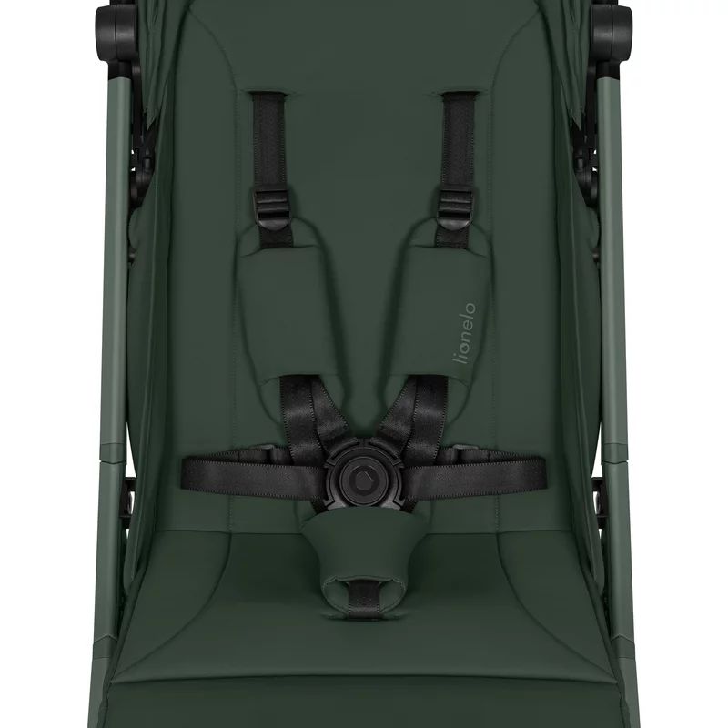 Carucior sport, Lionelo, Cloe Plus, Cu accesorii, Cadru din aluminiu, Pana la 22 kg, Usor, Pliere compacta pentru avion, cu o singura mana, Ideal pentru toate tipurile de suprafete, 6 luni+, Verde