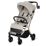 Carucior sport, Lionelo, Cloe Plus, Cu accesorii, Cadru din aluminiu, Pana la 22 kg, Usor, Pliere compacta pentru avion, cu o singura mana, Ideal pentru toate tipurile de suprafete, 6 luni+, Bej