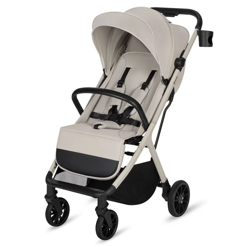 Carucior sport, Lionelo, Cloe Plus, Cu accesorii, Cadru din aluminiu, Pana la 22 kg, Usor, Pliere compacta pentru avion, cu o singura mana, Ideal pentru toate tipurile de suprafete, 6 luni+, Bej