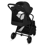 Carucior sport, Lionelo, Cloe Plus, Cu accesorii, Cadru din aluminiu, Pana la 22 kg, Usor, Pliere compacta pentru avion, cu o singura mana, Ideal pentru toate tipurile de suprafete, 6 luni+, Negru