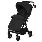 Carucior sport, Lionelo, Cloe Plus, Cu accesorii, Cadru din aluminiu, Pana la 22 kg, Usor, Pliere compacta pentru avion, cu o singura mana, Ideal pentru toate tipurile de suprafete, 6 luni+, Negru