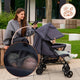 Carucior sport, Lionelo, Elia, Cu plasa de tantari, Suport de picioare reglabil, Spatar ajustabil in 4 pozitii, Capotina XXL, Pliere tip umbrela, Capacitate 15 kg, 6 luni+, EN 1888, Maro