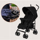Carucior sport, Lionelo, Elia, Cu plasa de tantari, Suport de picioare reglabil, Spatar ajustabil in 4 pozitii, Capotina XXL, Pliere tip umbrela, Capacitate 15 kg, 6 luni+, EN 1888, Negru