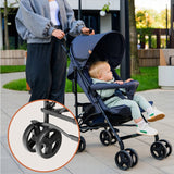 Carucior sport, Lionelo, Elia, Cu plasa de tantari, Suport de picioare reglabil, Spatar ajustabil in 4 pozitii, Capotina XXL, Pliere tip umbrela, Capacitate 15 kg, 6 luni+, EN 1888, Negru