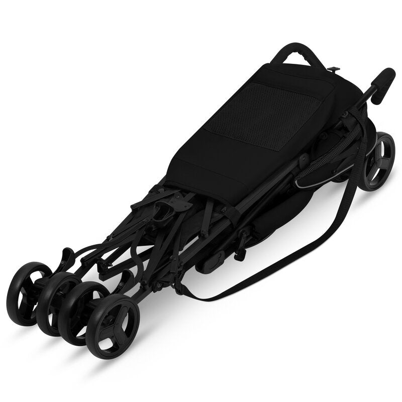 Carucior sport, Lionelo, Elia, Cu plasa de tantari, Suport de picioare reglabil, Spatar ajustabil in 4 pozitii, Capotina XXL, Pliere tip umbrela, Capacitate 15 kg, 6 luni+, EN 1888, Negru
