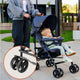 Carucior sport, Lionelo, Elia, Cu plasa de tantari, Suport de picioare reglabil, Spatar ajustabil in 4 pozitii, Capotina XXL, Pliere tip umbrela, Capacitate 15 kg, 6 luni+, EN 1888, Negru