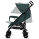 Carucior sport, Lionelo, Elia, Cu plasa de tantari, Suport de picioare reglabil, Spatar ajustabil in 4 pozitii, Capotina XXL, Pliere tip umbrela, Capacitate 15 kg, 6 luni+, EN 1888, Verde grafit