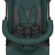 Carucior sport, Lionelo, Elia, Cu plasa de tantari, Suport de picioare reglabil, Spatar ajustabil in 4 pozitii, Capotina XXL, Pliere tip umbrela, Capacitate 15 kg, 6 luni+, EN 1888, Verde grafit