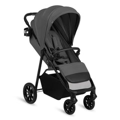 Carucior sport, Lionelo, Emerald, Pliere cu o mana, Copertina XXL UPF50+, Spatar reglabil, Suspensie completa, Roti EVA, 6- 48 luni, Pana la 22 kg, Gri