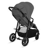 Carucior sport, Lionelo, Emerald, Pliere cu o mana, Copertina XXL UPF50+, Spatar reglabil, Suspensie completa, Roti EVA, 6- 48 luni, Pana la 22 kg, Gri