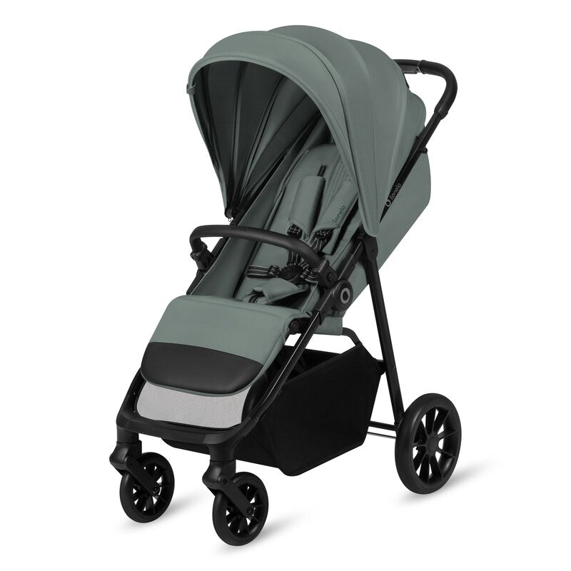 Carucior sport, Lionelo, Emerald, Pliere cu o mana, Copertina XXL UPF50+, Spatar reglabil, Suspensie completa, Roti EVA, 6- 48 luni, Pana la 22 kg, Verde