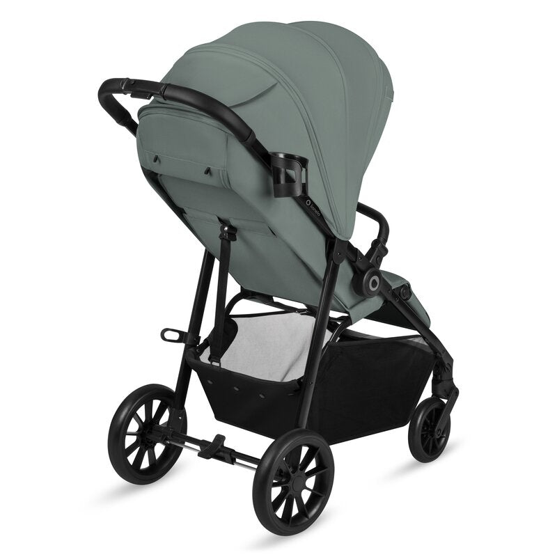 Carucior sport, Lionelo, Emerald, Pliere cu o mana, Copertina XXL UPF50+, Spatar reglabil, Suspensie completa, Roti EVA, 6- 48 luni, Pana la 22 kg, Verde