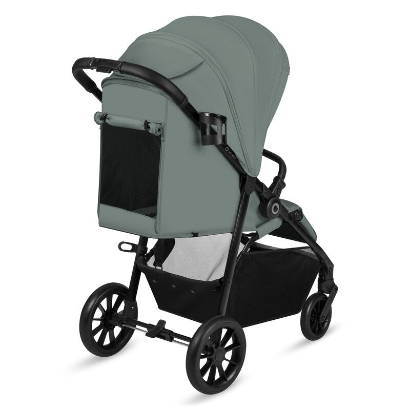 Carucior sport, Lionelo, Emerald, Pliere cu o mana, Copertina XXL UPF50+, Spatar reglabil, Suspensie completa, Roti EVA, 6- 48 luni, Pana la 22 kg, Verde