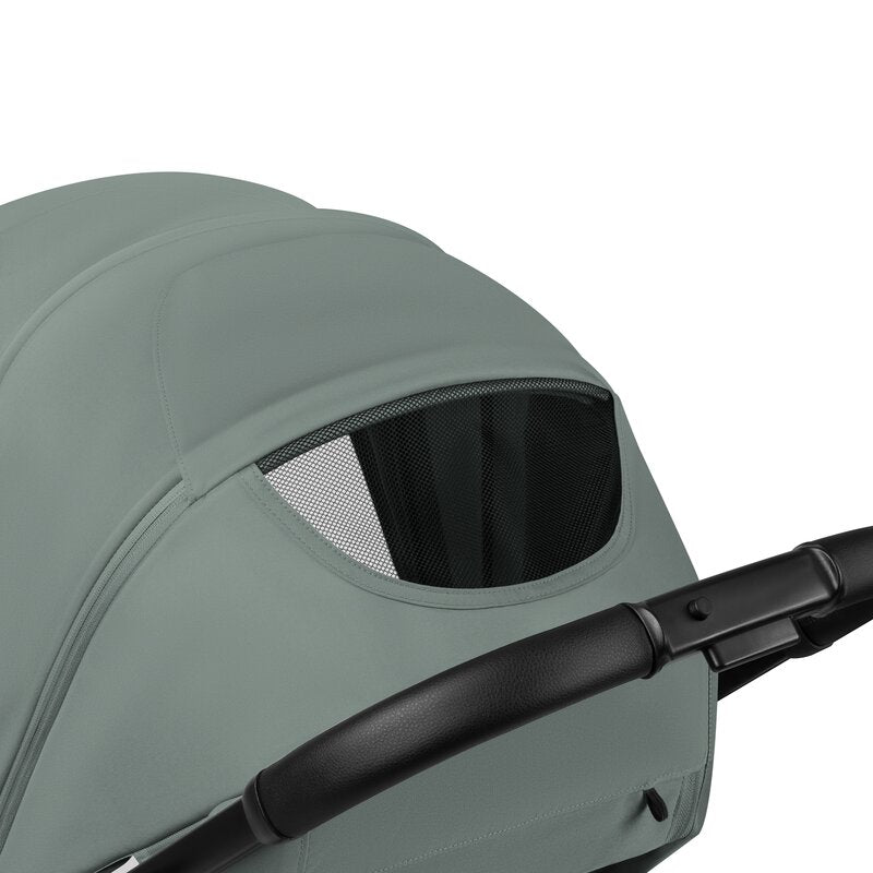 Carucior sport, Lionelo, Emerald, Pliere cu o mana, Copertina XXL UPF50+, Spatar reglabil, Suspensie completa, Roti EVA, 6- 48 luni, Pana la 22 kg, Verde