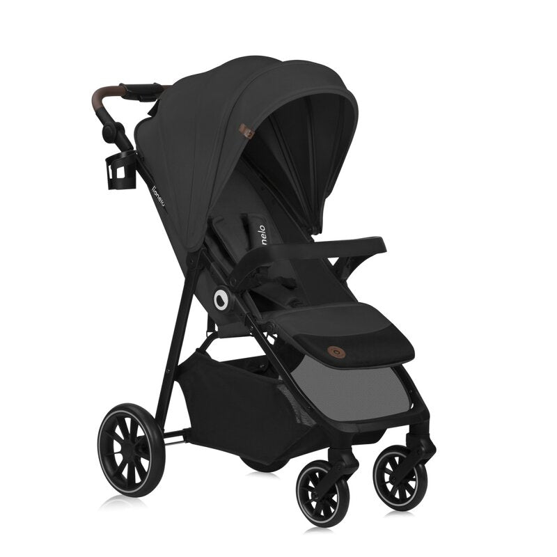 Carucior sport, Lionelo, Emma One, Cu tavita, Suport pahar, Plasa de tantari, Roti EVA, Maner reglabil, Pana la 22 kg, 6 luni+, Conform cu EN1888-1, Gri
